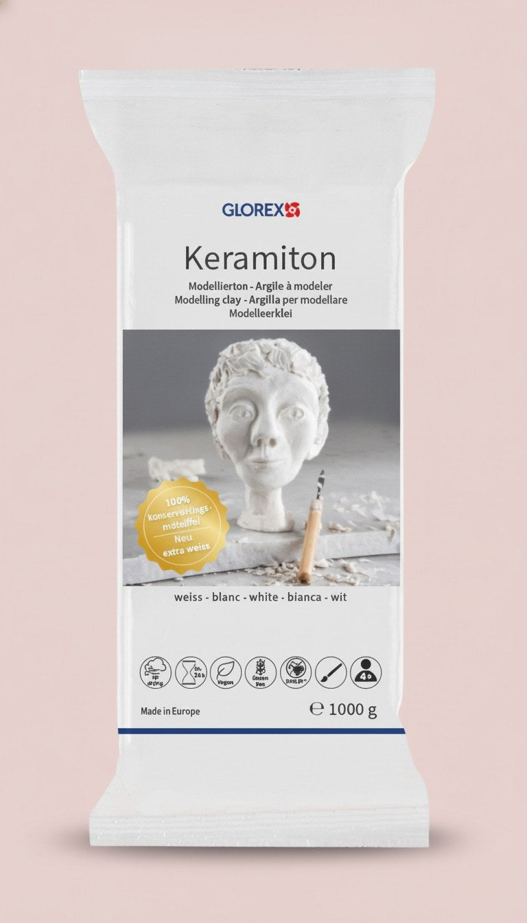 Keramiton, weiss 1000g 100% ohne Konservierungsstoffe - Kidis Art