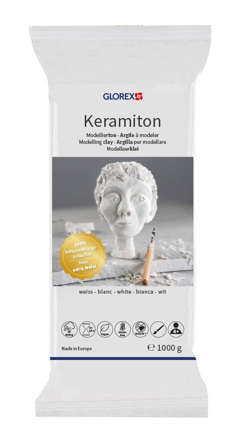 Keramiton, weiss 1000g 100% ohne Konservierungsstoffe - Kidis Art