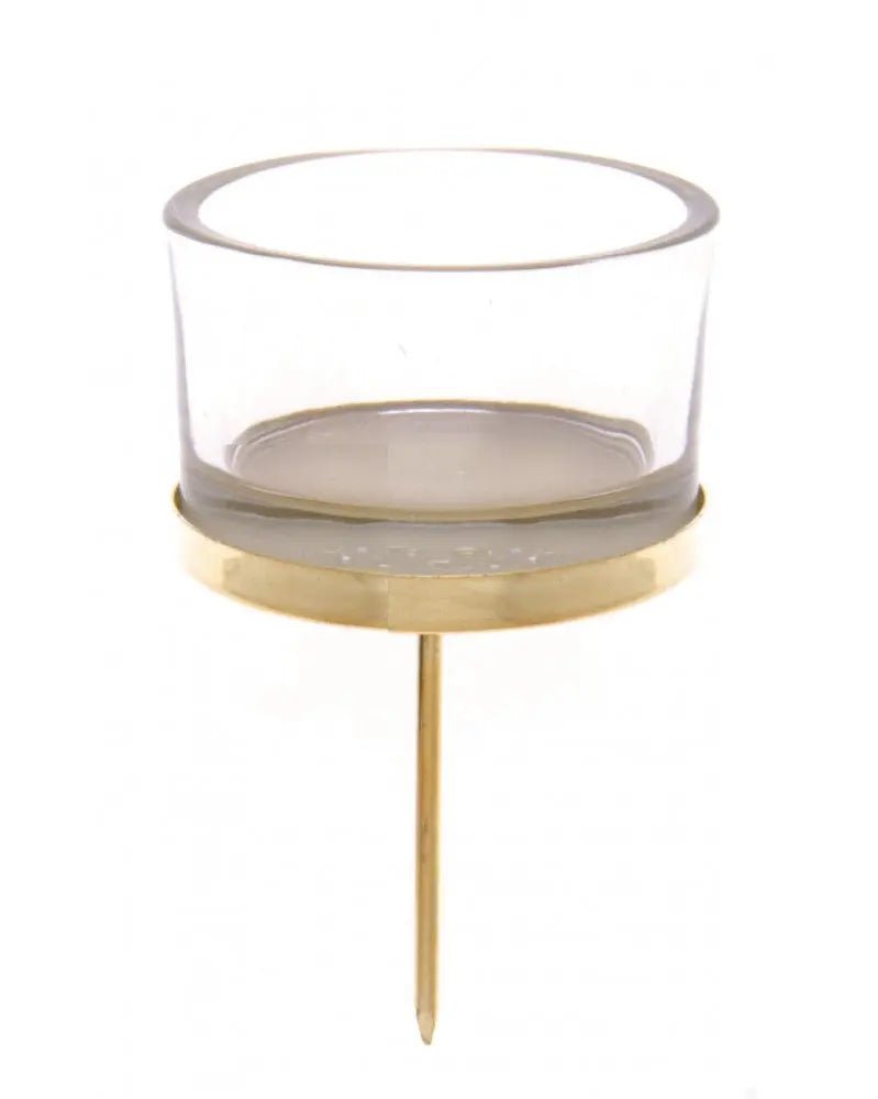 Kerzenhalter für Teelicht 4St Glas 4x9cm goldfarben - Kidis Art