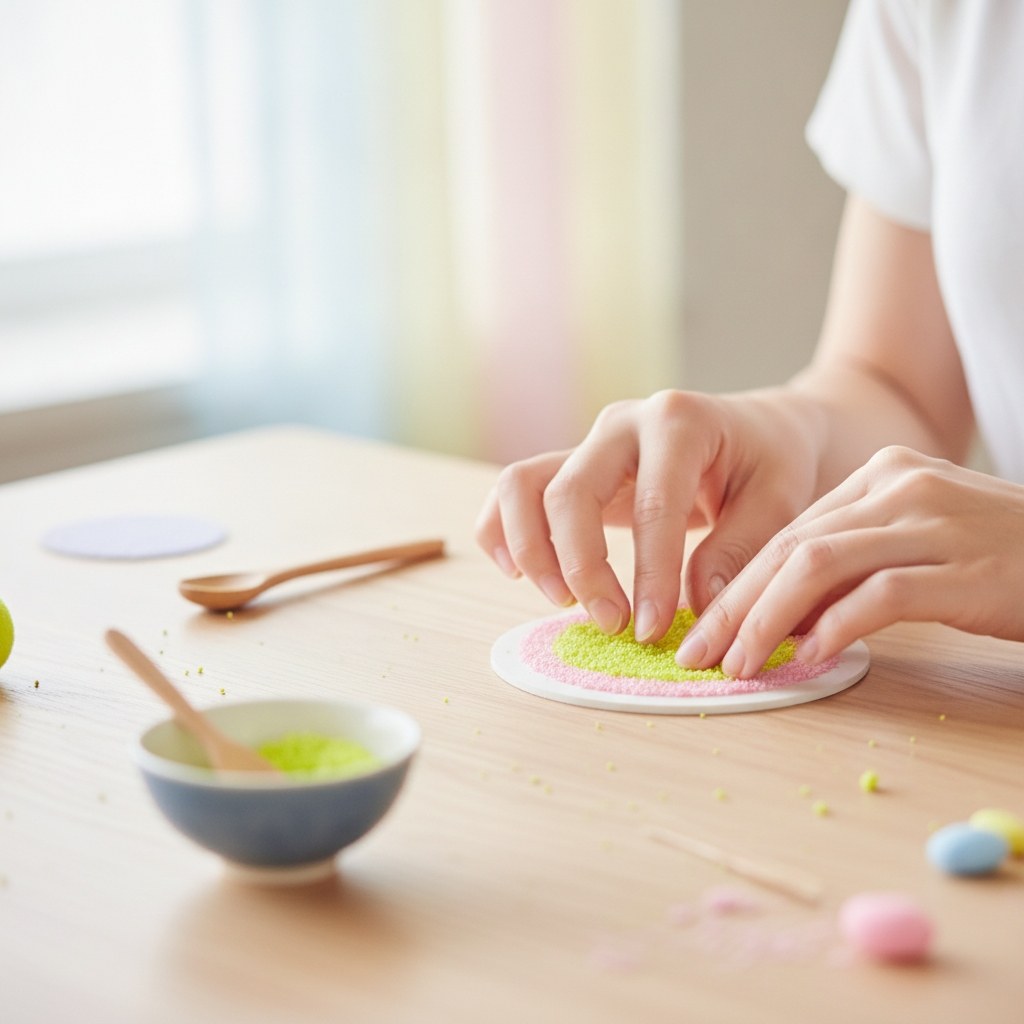 Kerzensand mit Docht 70g gelb - Kidis Art