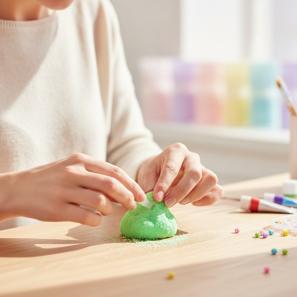 Kerzensand mit Docht 70g hellgrün - Kidis Art
