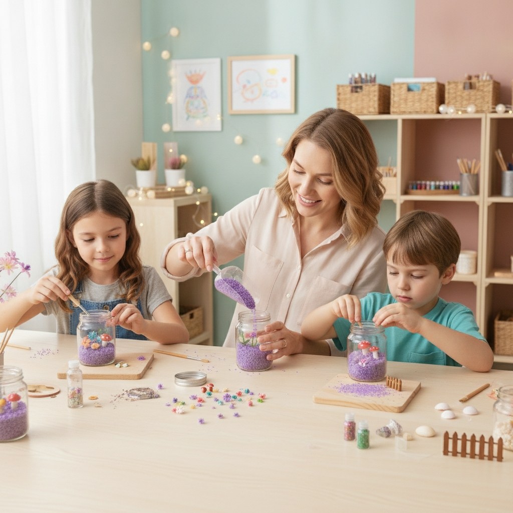 Kerzensand mit Docht 70g lila - Kidis Art