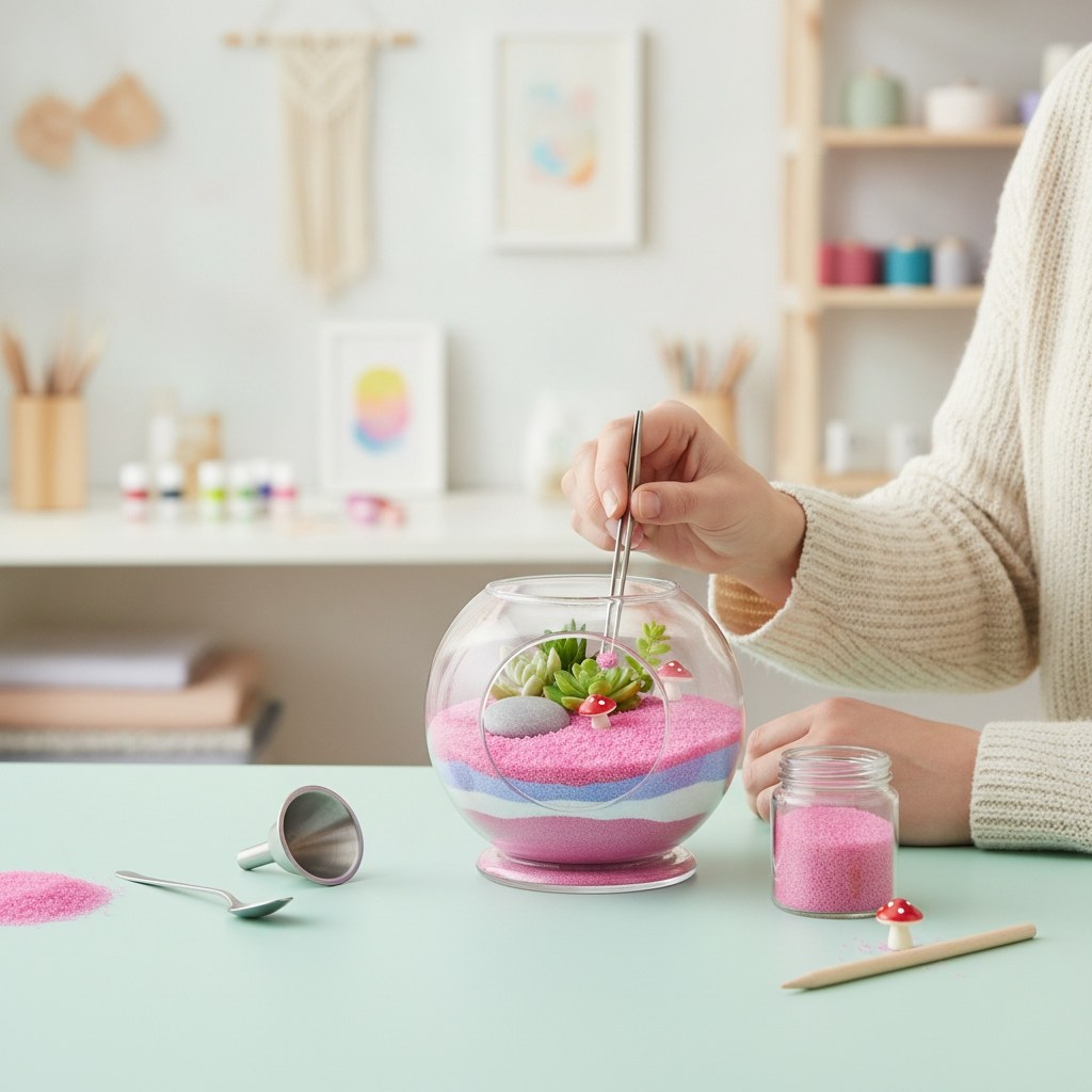 Kerzensand mit Docht 70g rosa - Kidis Art