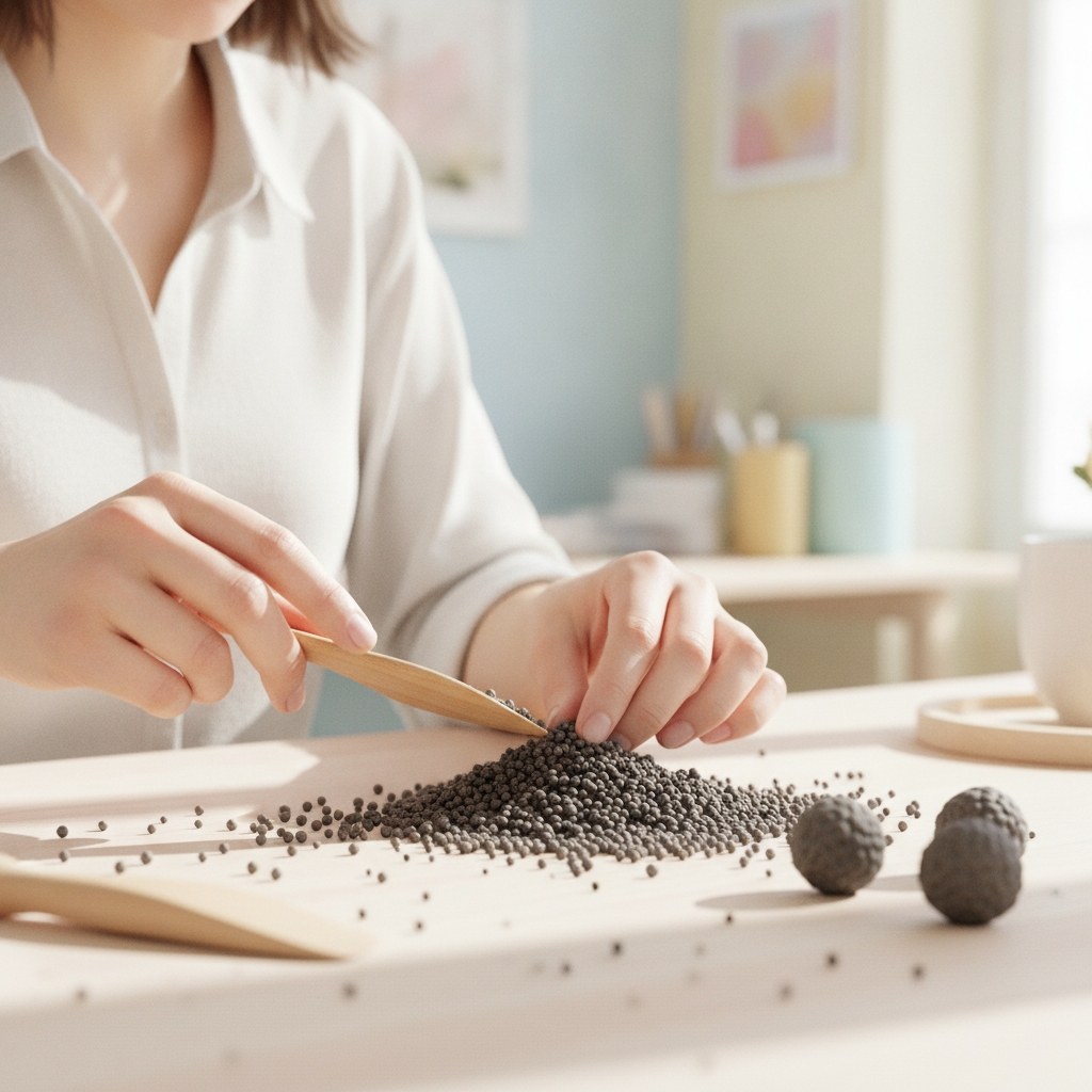 Kerzensand mit Docht 70g schwarz - Kidis Art
