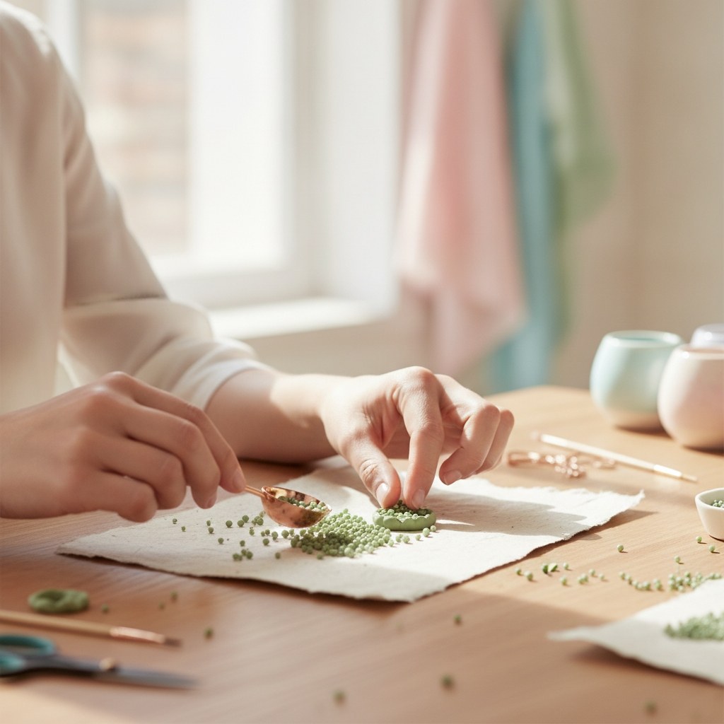 Kerzensand mit Docht 70g smaragdgrün - Kidis Art