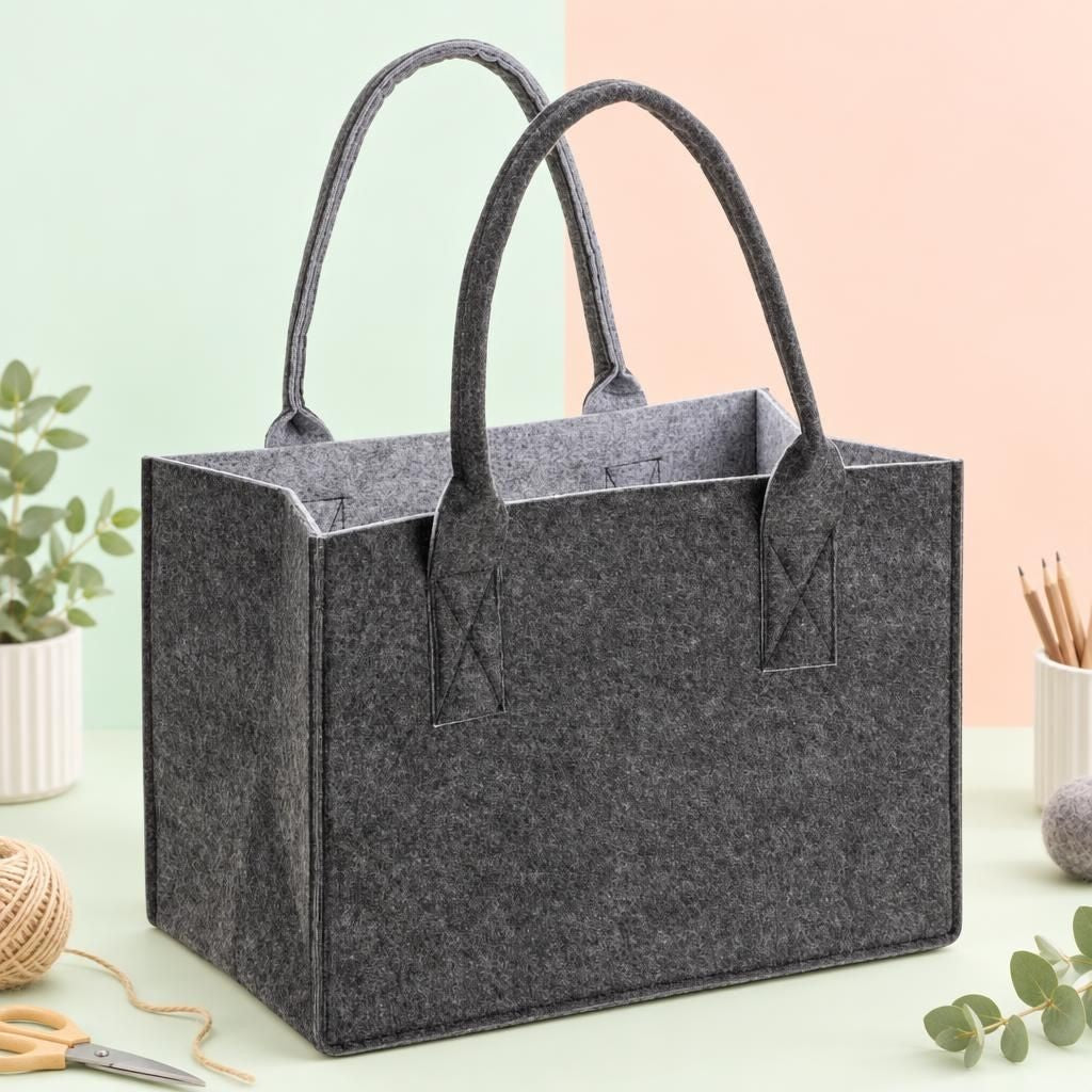 Hauptbild – Filztasche, H26xB38xT24cm bicolor, anthrazit/grau