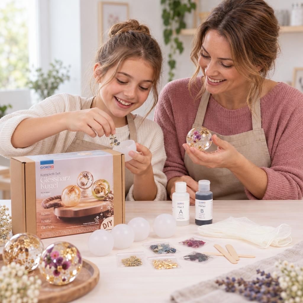 Mit Menschen – Crystal-Giessharz Komplett-Set Kugel