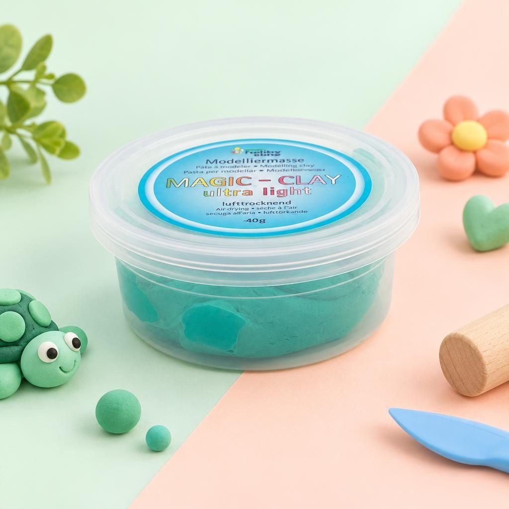 Generiert: [e283773f-5b48-404e-9a57-052154fdf4ef:1] Hauptbild – Magic-Clay ultra-light 40g lufttrocknend grün