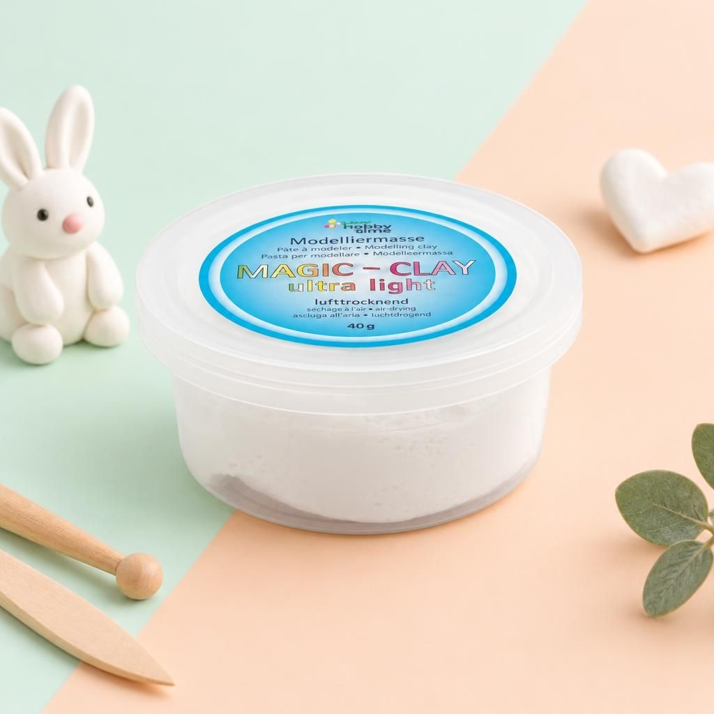 Generiert: [3c9929a0-8c94-48ba-967a-7105b7060514:1] Hauptbild – Magic-Clay ultra-light 40g lufttrocknend weiss