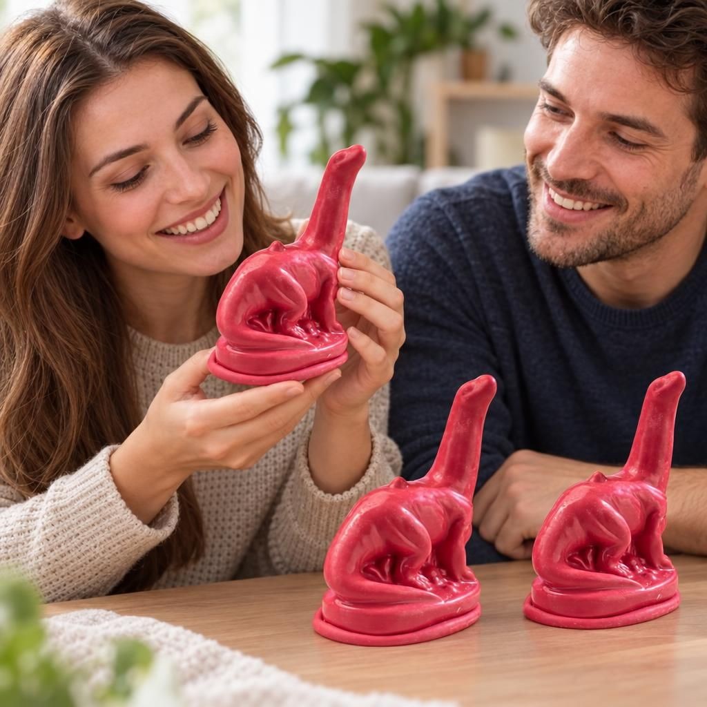 Mit Menschen – Latexform Dino Diplodocus 10x8x5cm