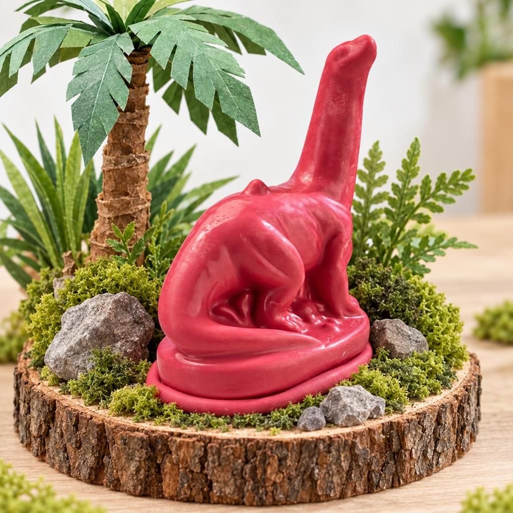Fertiges Bastelwerk – Latexform Dino Diplodocus 10x8x5cm