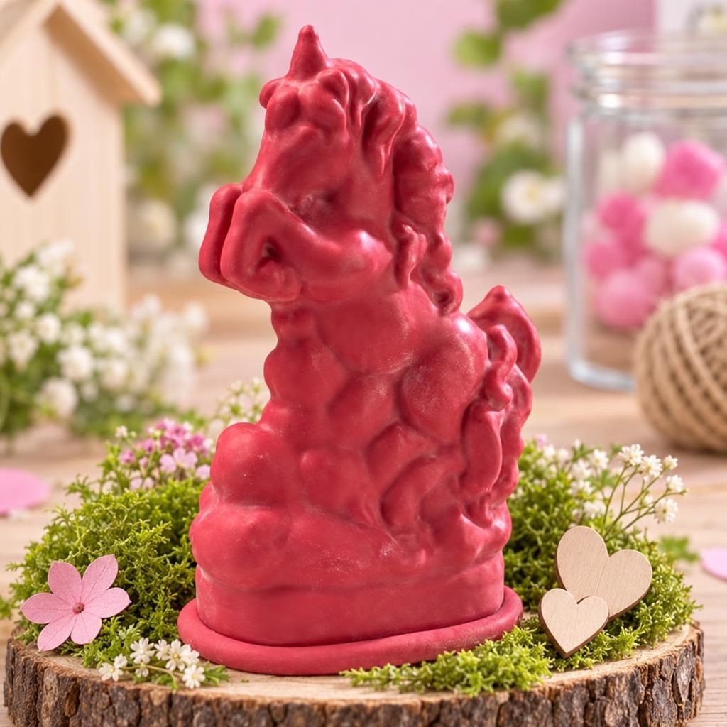 Fertiges Bastelwerk – Latexform Einhorn 11x6,5x4,5cm