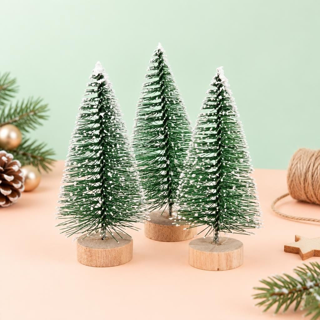 Generiert: Hauptbild – Tannenbaum mit Schnee, 4,5x10cm, 3St