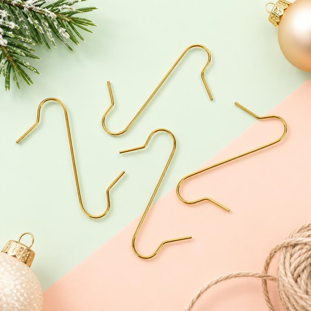 Generiert: Hauptbild – Metallaufhänger für Kugeln 50St 4cm goldfarben