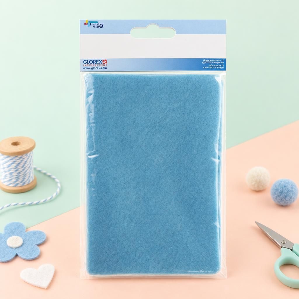 Hauptbild – Bastelfilz 20x30cm, 250g, 2St hellblau