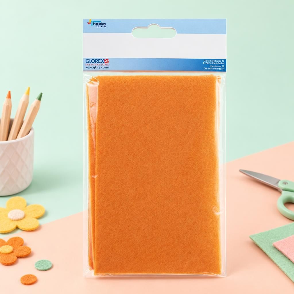 Hauptbild – Bastelfilz 20x30cm, 250g, 2St orange