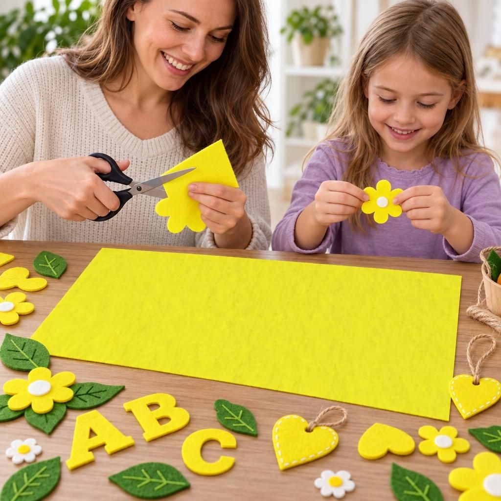 Mit Menschen – Bastelfilz 250g 1Bg zitrone 20x30cm