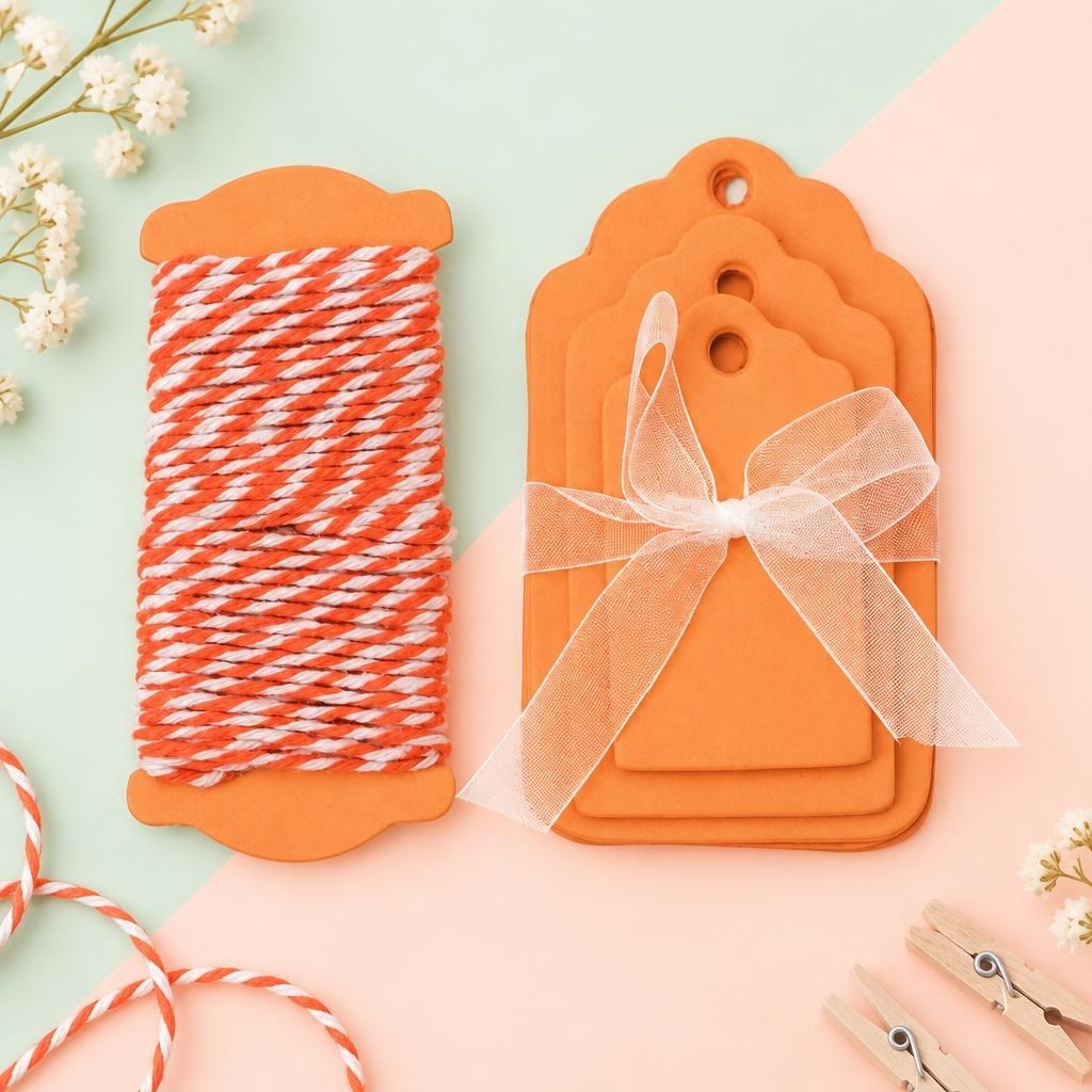 Generiert: Hauptbild – Papier-Etiketten 15St orange 5-8x3-5cm