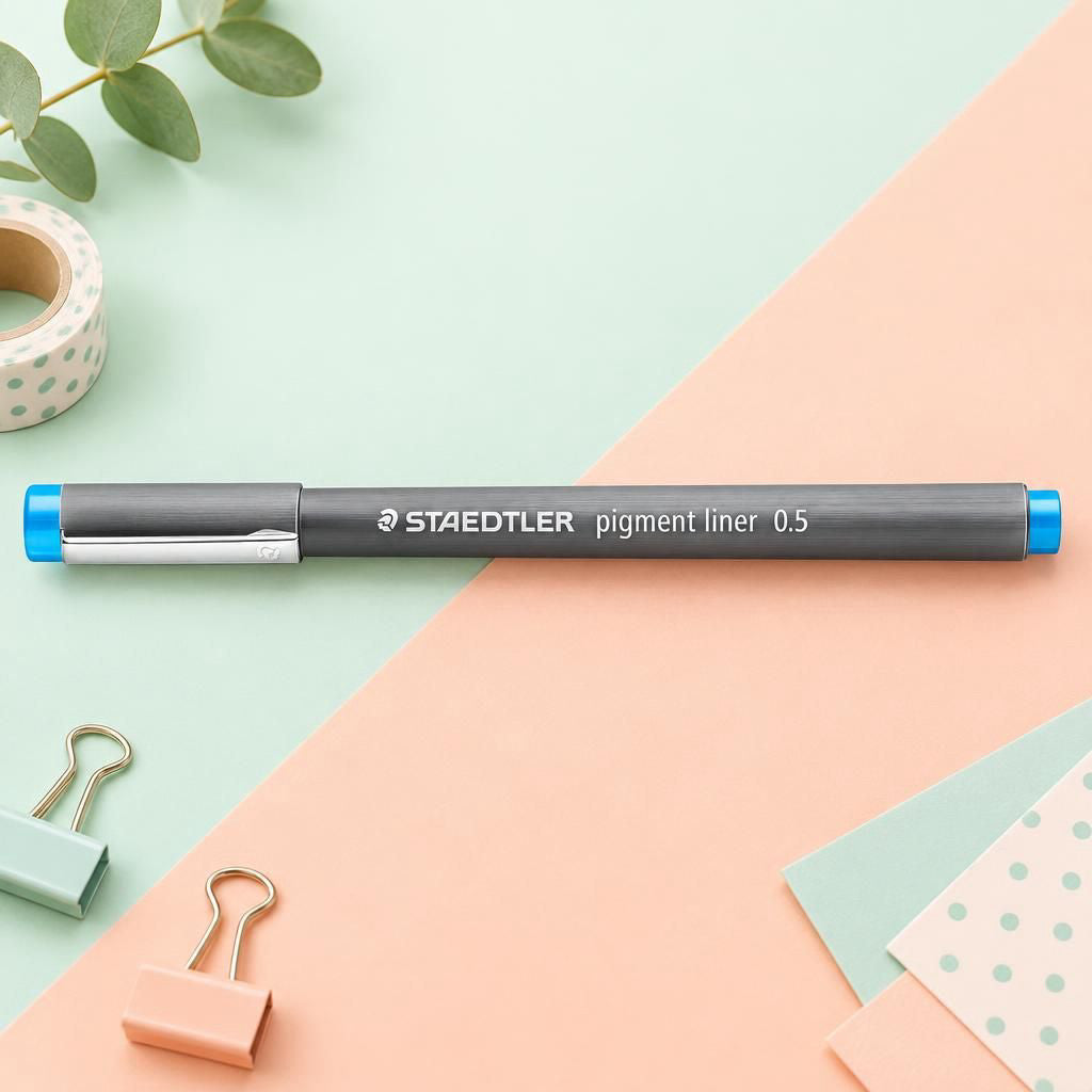 Generiert: [5b10ac8a-4805-44bd-94ec-190ce0682eb0:1] Hauptbild – pigment liner 308 hellblau 0.5mm