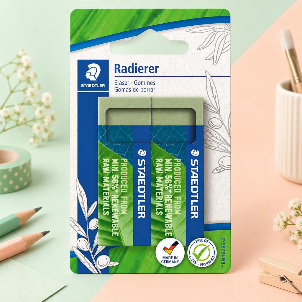 Generiert: [e3d69cc4-728c-4c59-b4be-7724fd9f4c58:1] Hauptbild – STAEDTLER® 526 80 Natural Ingredients Min. 56% Eraser