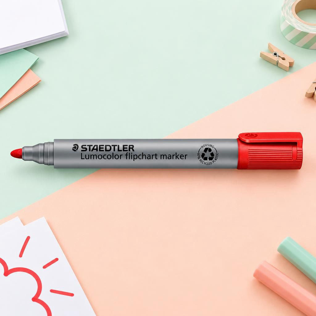 Generiert: [4954c629-2ebe-48b9-8b68-93bc5e3a183e:1] Hauptbild – Lumocolor® flipchart marker 356 rot