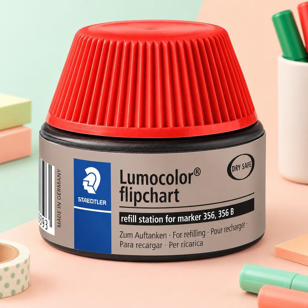 Generiert: [32e7c72f-96b0-44bf-9d1d-c9e1196bbbd3:1] Hauptbild – Lumocolor® flipchart marker refill station 488 56 rot