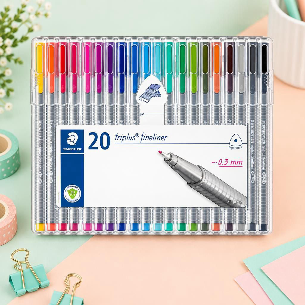 Generiert: [da596fee-aad7-4307-afac-ad448a05f64d:1] Hauptbild – STAEDTLER Box mit 20 triplus fineliner in sortierten Farben