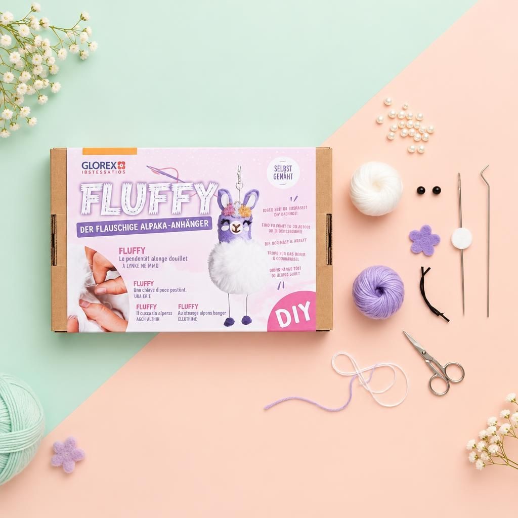 Generiert: Hauptbild – DIY-Set Alpaka-Anhänger Fluffy