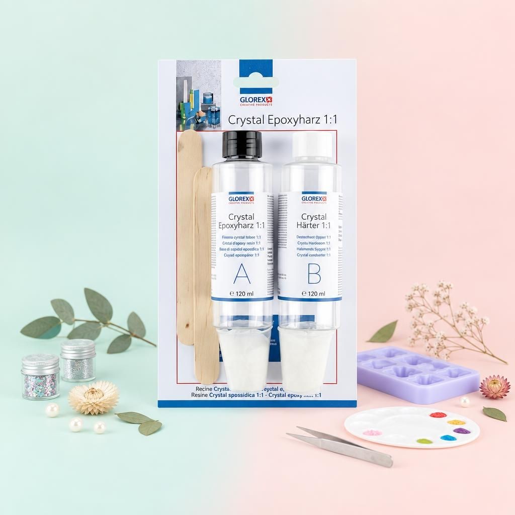 Hauptbild – Glorex Crystal Epoxyharz 2:1 300ml (200+100ml)