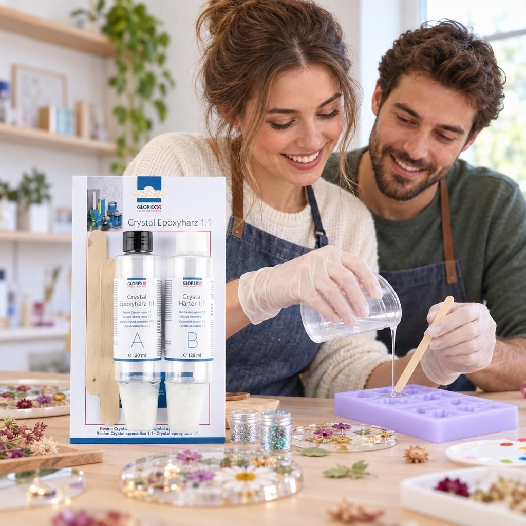 Mit Menschen – Glorex Crystal Epoxyharz 2:1 300ml (200+100ml)