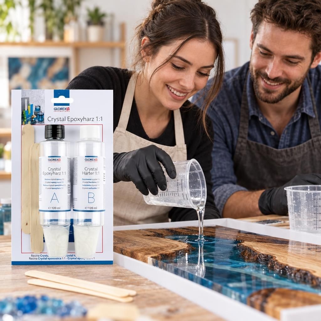 Mit Menschen – Glorex Crystal Epoxyharz 2:1 750ml (500+250ml)