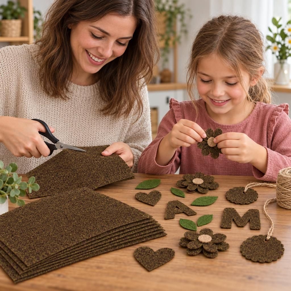 Mit Menschen – Bastelfilz 20x30cm, 250g, 2St braun