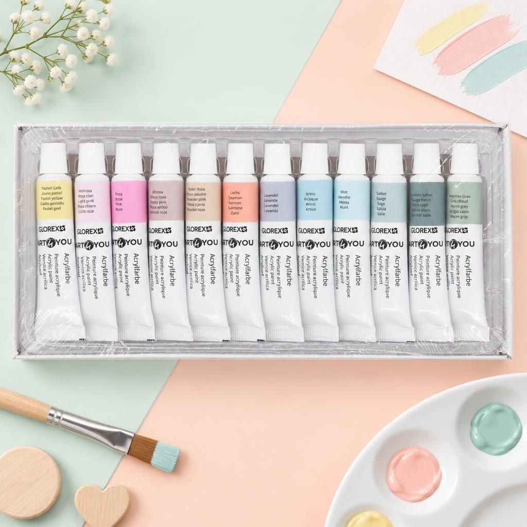 Hauptbild – Acrylfarben-Set Pastell 12St, je 12ml
