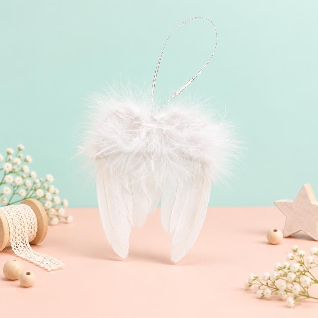 Generiert: Hauptbild – Engelflügel, weiss, schmal 13x15cm