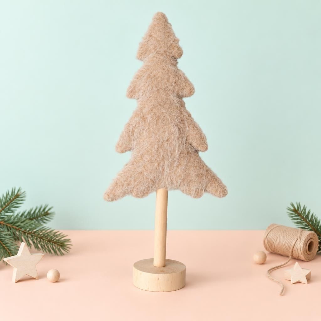 Generiert: Hauptbild – Tannenbaum Plüsch, natur 19x8x43cm