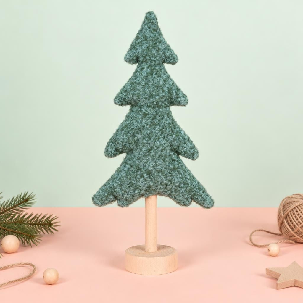 Generiert: Hauptbild – Tannenbaum Plüsch, 2-fach sort mint/petrol, 19x8x43cm