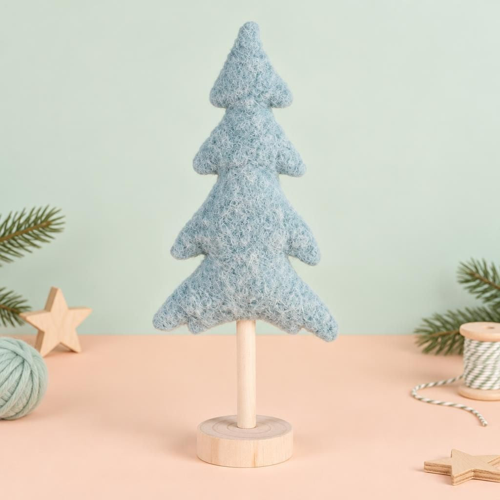 Generiert: Hauptbild – Tannenbaum Plüsch, 2-fach sort mint/petrol, 14x7x34cm