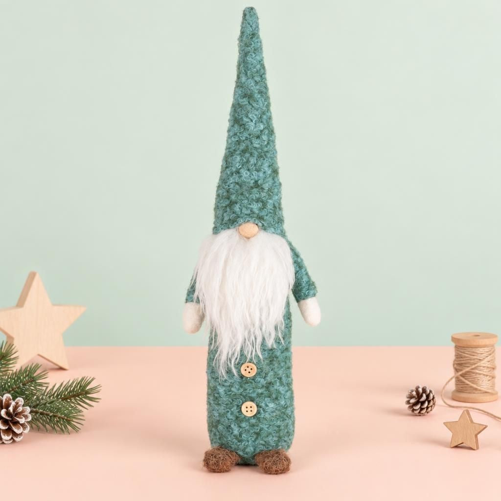 Generiert: Hauptbild – Weihnachtswichtel, Plüsch sort mint/petrol, 11,5x8,5x38,5cm