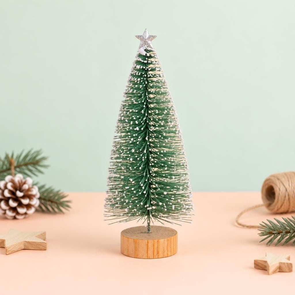 Generiert: Hauptbild – Tannenbaum mit Schnee 6x6x14cm