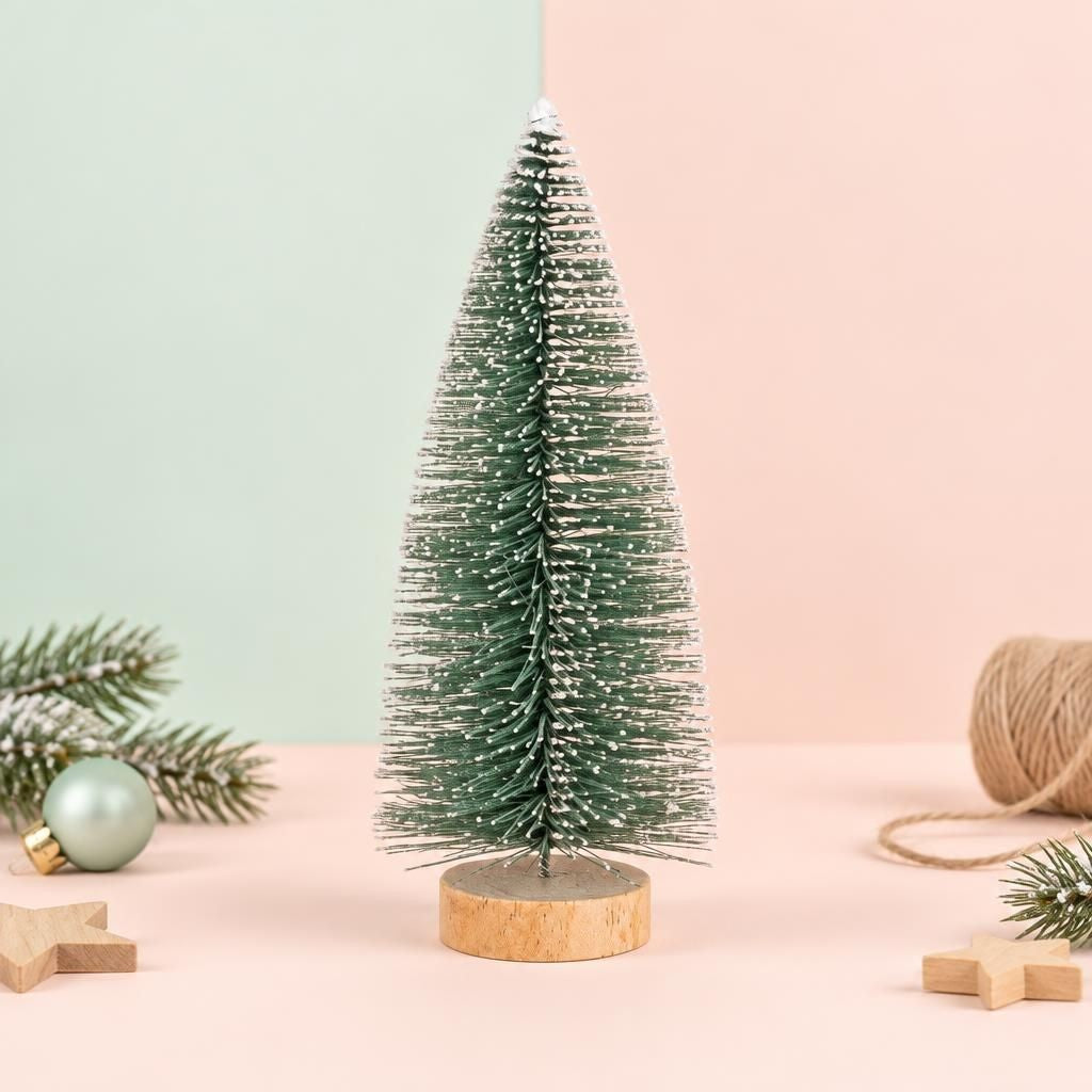 Generiert: Hauptbild – Tannenbaum mit Schnee 8x8x20cm