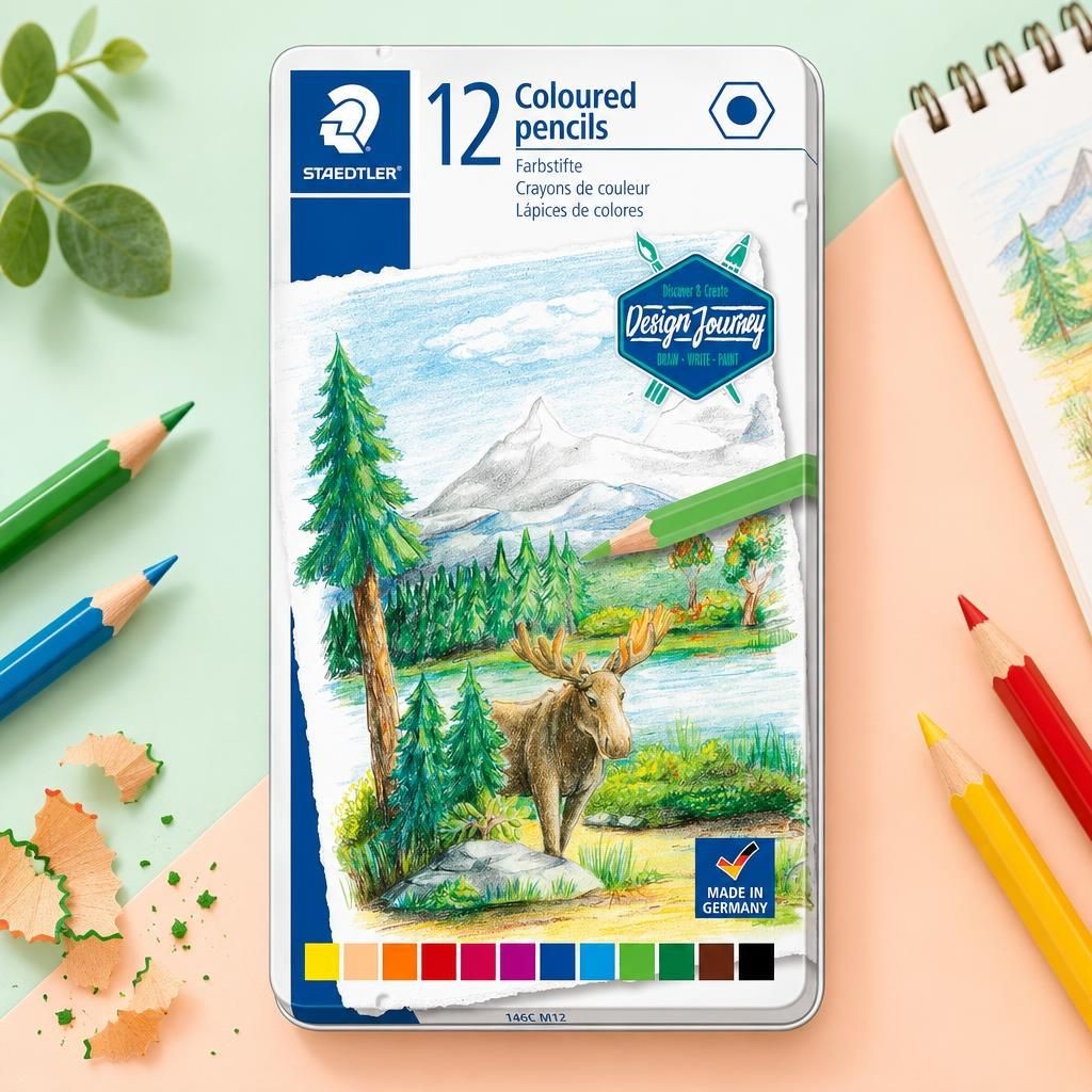 Generiert: [66fcff21-efc0-48ca-915d-ba1f118ca9bf:1] Hauptbild – Buntstifte STAEDTLER® 146C  Metallkasten, 12er