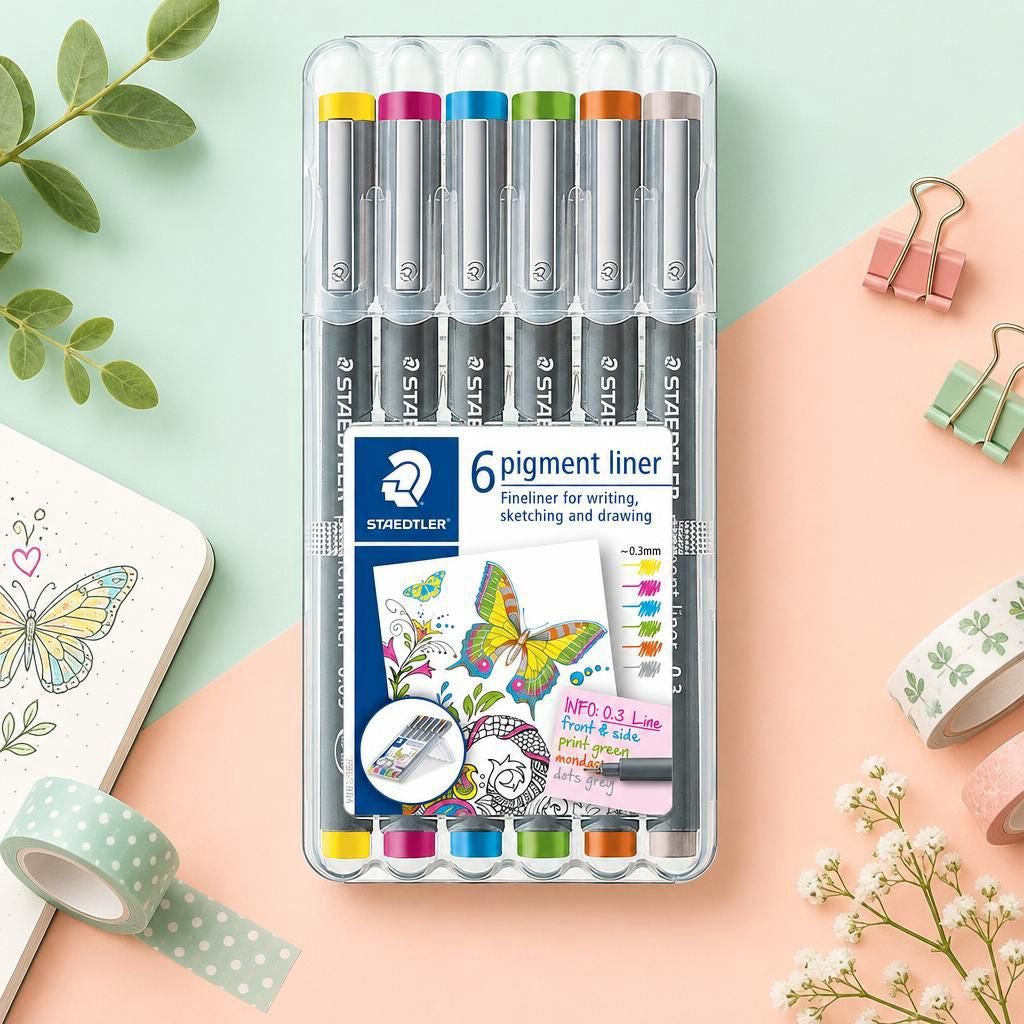 Generiert: [e80b7885-9236-4505-be4b-86bd96053a34:1] Hauptbild – pigment liner 308 multi-color 0.3mm, 6er Box