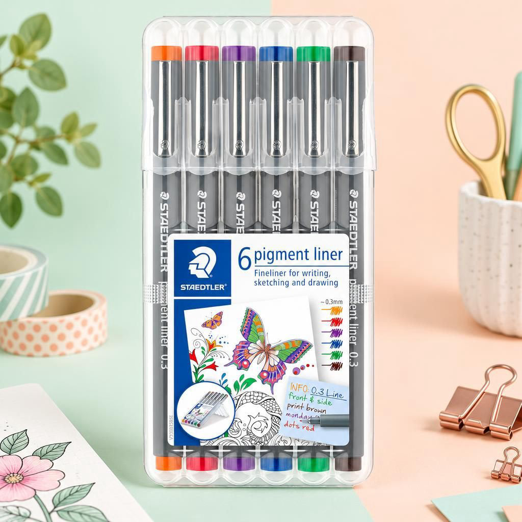 Generiert: [4bcc39ab-1c3d-45ad-bbe7-c72e30cd823a:1] Hauptbild – pigment liner 308 multi-color 0.3mm, 6er Basic