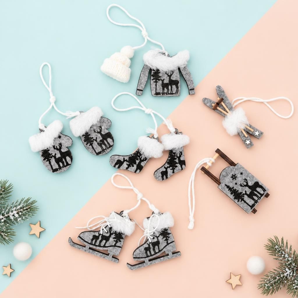 Hauptbild – Winterdeko Set, grau