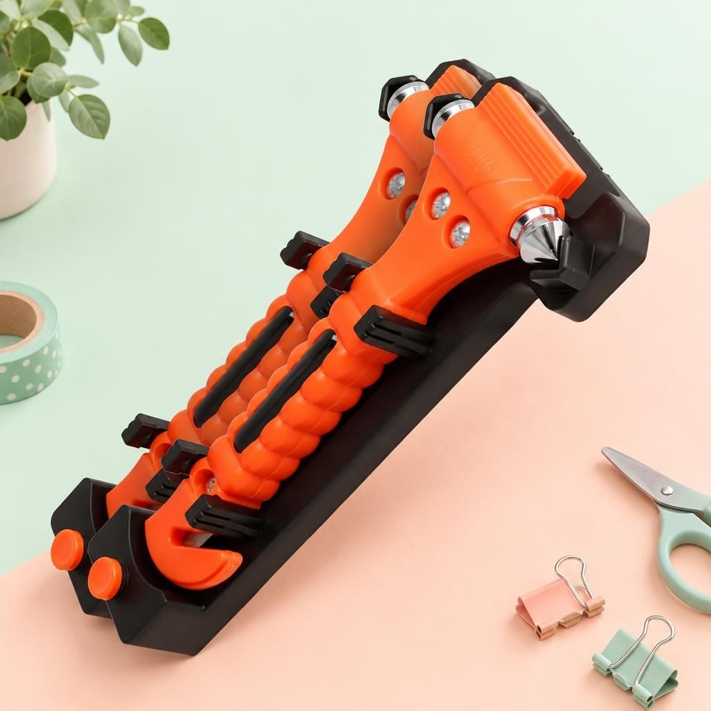 Hauptbild – 2 in 1 Notfallhammer mit Gurtschneider (2er Set)