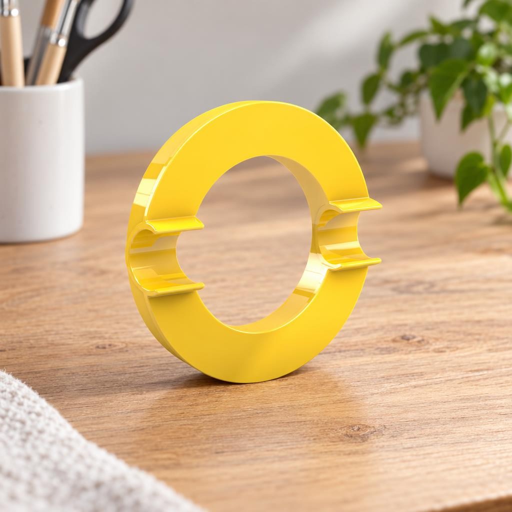 Fertiges Bastelwerk – MEGA Magnet CIRCLE XL DAHLE 95551 Gelb, 10 Stück