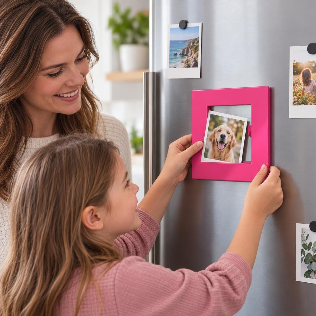 Mit Menschen – MEGA Magnet SQUARE XL DAHLE 95553 Pink, 10 Stück