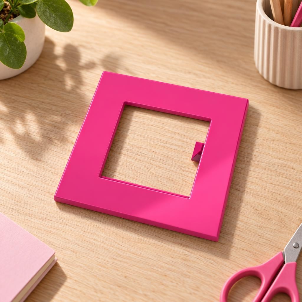 Fertiges Bastelwerk – MEGA Magnet SQUARE XL DAHLE 95553 Pink, 10 Stück