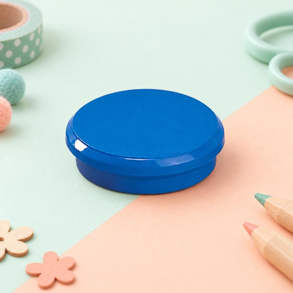 Hauptbild – Starker Haft-Magnet Ø 24 mm DAHLE 95524 Blau, 10 Stück