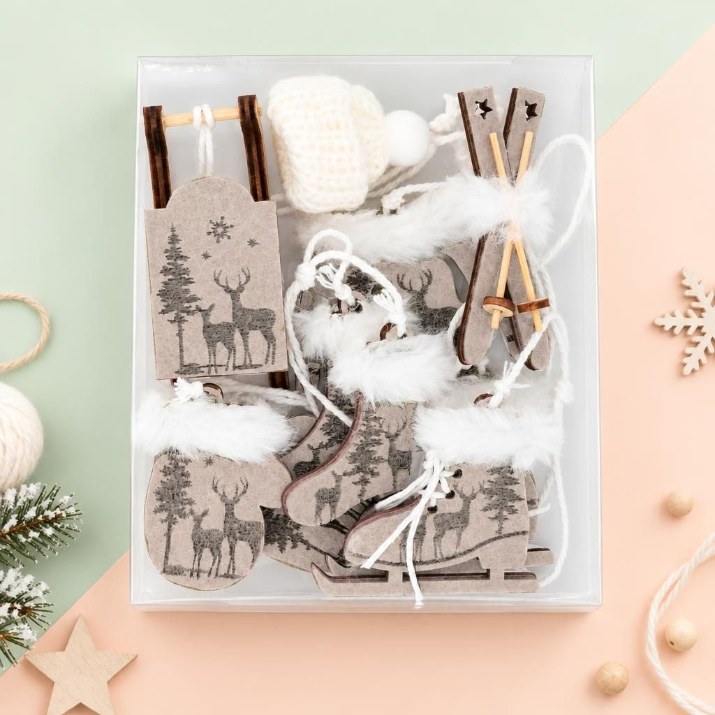 Hauptbild – Winterdeko Set, beige